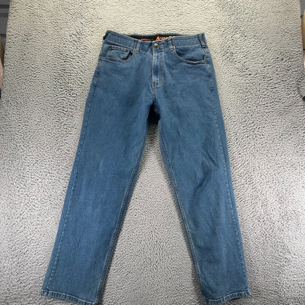 Architect Active Flex Jeans Men's 34x32 Blue Cotton Denim Straight Leg Stretch